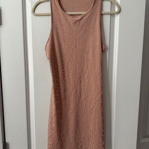 A New Day Women's Neutral Beige Sleeveless Ribbed Midi Dress Size XS